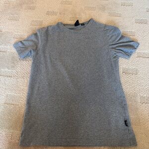 Slim Fit Gray Heather Short Sleeve Crew Neck Tee